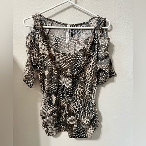 Brown Printed Top